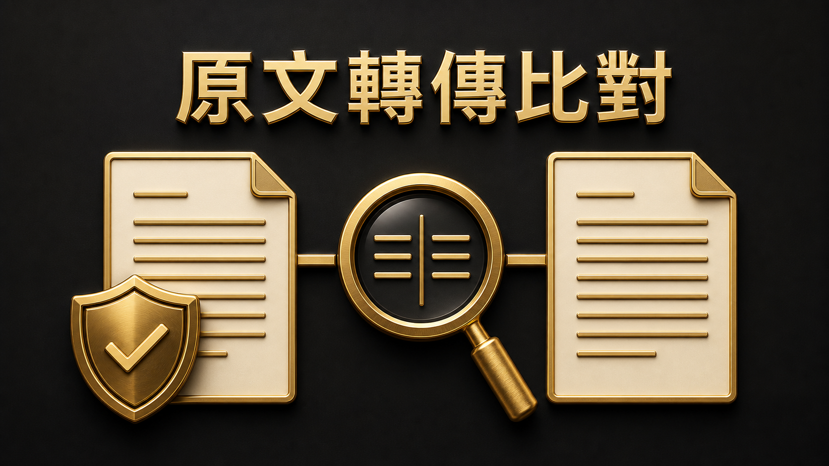 原文轉傳比對的來源確認示意圖